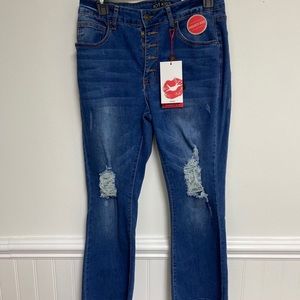 Hot Kiss Women’s Junior’s highest rise crop jeans size 5
